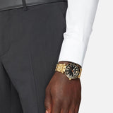Buy Shop Versace Greca Sport Quartz Black Dial Gold Steel Strap Watch for Men - VEZ300721 USA Online