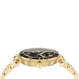 Buy Shop Versace Greca Sport Quartz Black Dial Gold Steel Strap Watch for Men - VEZ300721 USA Online