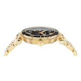 Buy Shop Versace Greca Sport Quartz Black Dial Gold Steel Strap Watch for Men - VEZ300721 USA Online