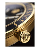 Buy Shop Versace Greca Sport Quartz Black Dial Gold Steel Strap Watch for Men - VEZ300721 USA Online