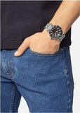 Buy Shop Versace Greca Sport Quartz Black Dial Silver Steel Strap Watch For Men - VEZ300321 USA Online