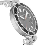 Buy Shop Versace Greca Sport Quartz Black Dial Silver Steel Strap Watch For Men - VEZ300321 USA Online