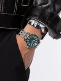 Buy Shop Versace Greca Sport Quartz Green Dial Silver Steel Strap Watch For Men - VEZ300421 USA Online
