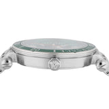 Buy Shop Versace Greca Sport Quartz Green Dial Silver Steel Strap Watch For Men - VEZ300421 USA Online