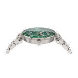 Buy Shop Versace Greca Sport Quartz Green Dial Silver Steel Strap Watch For Men - VEZ300421 USA Online