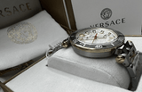 Buy Shop Versace Greca Sport Quartz White Dial Two Tone Steel Strap Watch For Men - VEZ300521 USA Online