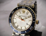 Buy Shop Versace Greca Sport Quartz White Dial Two Tone Steel Strap Watch For Men - VEZ300521 USA Online