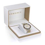 Buy Shop Versace Greca Sport Quartz White Dial Two Tone Steel Strap Watch For Men - VEZ300521 USA Online