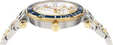 Buy Shop Versace Greca Sport Quartz White Dial Two Tone Steel Strap Watch For Men - VEZ300521 USA Online
