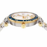 Buy Shop Versace Greca Sport Quartz White Dial Two Tone Steel Strap Watch For Men - VEZ300521 USA Online