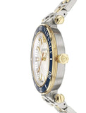 Buy Shop Versace Greca Sport Quartz White Dial Two Tone Steel Strap Watch For Men - VEZ300521 USA Online