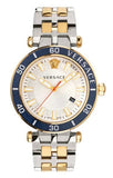 Buy Shop Versace Greca Sport Quartz White Dial Two Tone Steel Strap Watch For Men - VEZ300521 USA Online