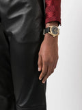 Buy Shop Versace Greca Time Quartz Black Dial Brown Leather Strap Watch For Men - VE3K00222 USA Online