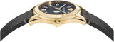 Buy Shop Versace Greca Time Quartz Black Dial Brown Leather Strap Watch For Men - VE3K00222 USA Online