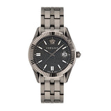 Buy Shop Versace Greca Time Quartz Black Dial Grey Steel Strap Watch for Men - VE3K00622 USA Online