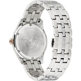 Buy Shop Versace Greca Time Quartz Black Dial Silver Steel Strap Watch For Men - VE3K00322 USA Online