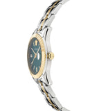 Buy Shop Versace Greca Time Quartz Green Dial Two Tone Steel Strap Watch For Men - VE3K00422 USA Online