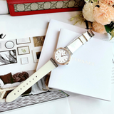 Buy Shop Versace Greca White Dial White Leather Strap Watch for Women - VELW00120 USA Online
