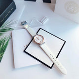 Buy Shop Versace Greca White Dial White Leather Strap Watch for Women - VELW00120 USA Online