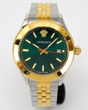 Buy Shop Versace Hellenium Green Dial Two Tone Steel Strap Watch for Men - VEVK00620 USA Online