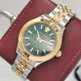 Buy Shop Versace Hellenium Green Dial Two Tone Steel Strap Watch for Men - VEVK00620 USA Online