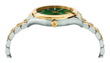 Buy Shop Versace Hellenium Green Dial Two Tone Steel Strap Watch for Men - VEVK00620 USA Online