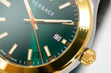 Buy Shop Versace Hellenium Green Dial Two Tone Steel Strap Watch for Men - VEVK00620 USA Online