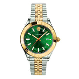 Buy Shop Versace Hellenium Green Dial Two Tone Steel Strap Watch for Men - VEVK00620 USA Online