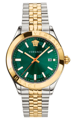 Buy Shop Versace Hellenium Green Dial Two Tone Steel Strap Watch for Men - VEVK00620 USA Online