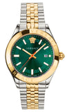 Buy Shop Versace Hellenium Green Dial Two Tone Steel Strap Watch for Men - VEVK00620 USA Online