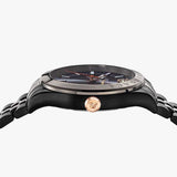 Buy Shop Versace Hellenyium Analog Black Dial Black Steel Strap Watch For Men - VEVK00320 USA Online