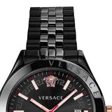 Buy Shop Versace Hellenyium Analog Black Dial Black Steel Strap Watch For Men - VEVK00320 USA Online