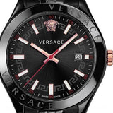 Buy Shop Versace Hellenyium Analog Black Dial Black Steel Strap Watch For Men - VEVK00320 USA Online