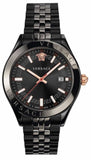 Buy Shop Versace Hellenyium Analog Black Dial Black Steel Strap Watch For Men - VEVK00320 USA Online