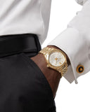 Buy Shop Versace Hellenyium Analog White Dial Gold Steel Strap Watch for Men - VEVK00720 USA Online
