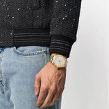 Buy Shop Versace Hellenyium Analog White Dial Gold Steel Strap Watch for Men - VEVK00720 USA Online