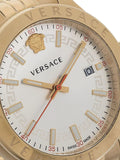 Buy Shop Versace Hellenyium Analog White Dial Gold Steel Strap Watch for Men - VEVK00720 USA Online