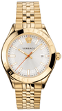 Buy Shop Versace Hellenyium Analog White Dial Gold Steel Strap Watch for Men - VEVK00720 USA Online
