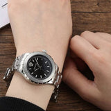 Buy Shop Versace Hellenyium Black Dial Silver Steel Strap Watch for Women - V12020015 USA Online