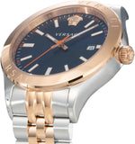 Buy Shop Versace Hellenyium Blue Dial Two Tone Steel Strap Watch for Men - VEVK01424 USA Online