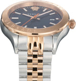 Buy Shop Versace Hellenyium Blue Dial Two Tone Steel Strap Watch for Men - VEVK01424 USA Online