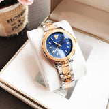Buy Shop Versace Hellenyium Blue Dial Two Tone Steel Strap Watch for Women - V12060017 USA Online