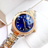 Buy Shop Versace Hellenyium Blue Dial Two Tone Steel Strap Watch for Women - V12060017 USA Online