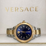 Buy Shop Versace Hellenyium Blue Dial Two Tone Steel Strap Watch for Women - V12060017 USA Online