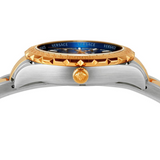 Buy Shop Versace Hellenyium Blue Dial Two Tone Steel Strap Watch for Women - V12060017 USA Online