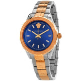 Buy Shop Versace Hellenyium Blue Dial Two Tone Steel Strap Watch for Women - V12060017 USA Online