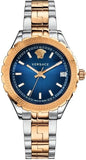 Buy Shop Versace Hellenyium Blue Dial Two Tone Steel Strap Watch for Women - V12060017 USA Online
