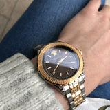 Buy Shop Versace Hellenyium Brown Dial Two Tone Steel Strap Watch for Women - V12040015 USA Online