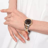 Buy Shop Versace Hellenyium Brown Dial Two Tone Steel Strap Watch for Women - V12040015 USA Online