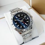 Buy Shop Versace Hellenyium GMT Black Dial Silver Steel Strap Watch for Men - V11020015 USA Online